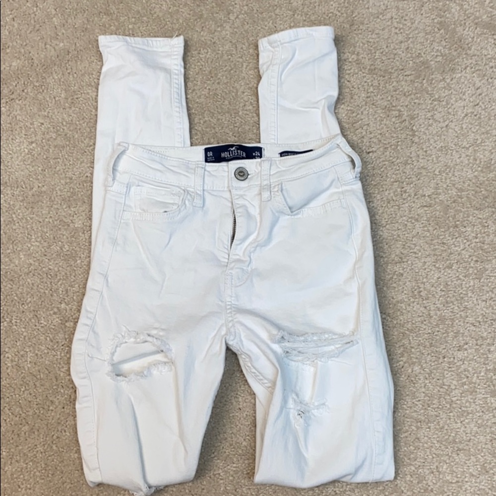 Hollister high rise super skinny distressed jeans